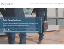 Tablet Screenshot of ponderco.com
